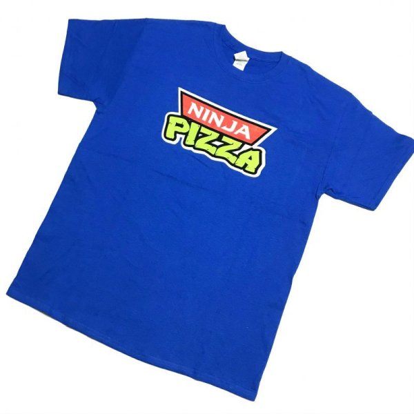 画像1: 【NINJA PIZZA tee 】　blue (1)