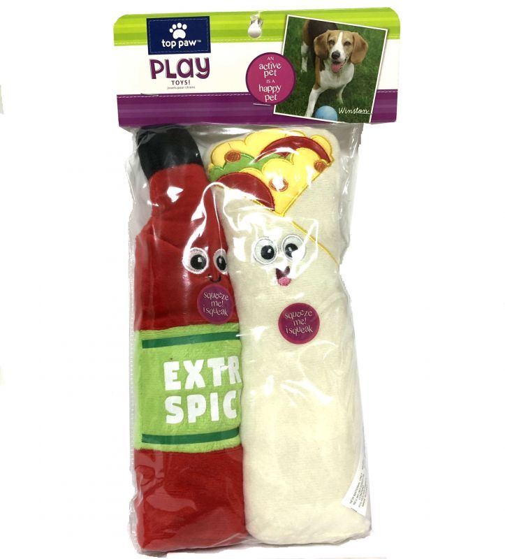 Top Paw Burrito Hot Sauce Dog Toys